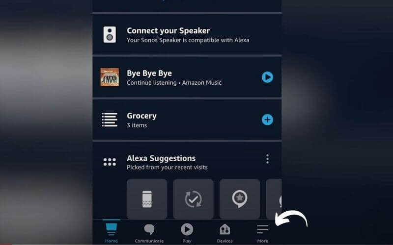 Alexa routines more menu in alexa app
