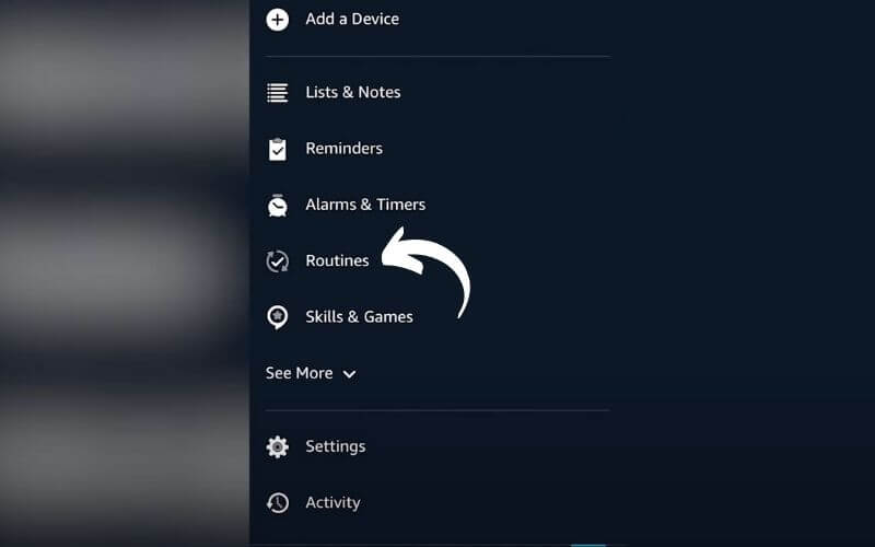 alexa routines alexa routines menu in app