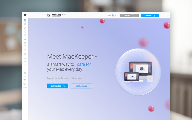 screenshot of MacKeeper on laptop screen