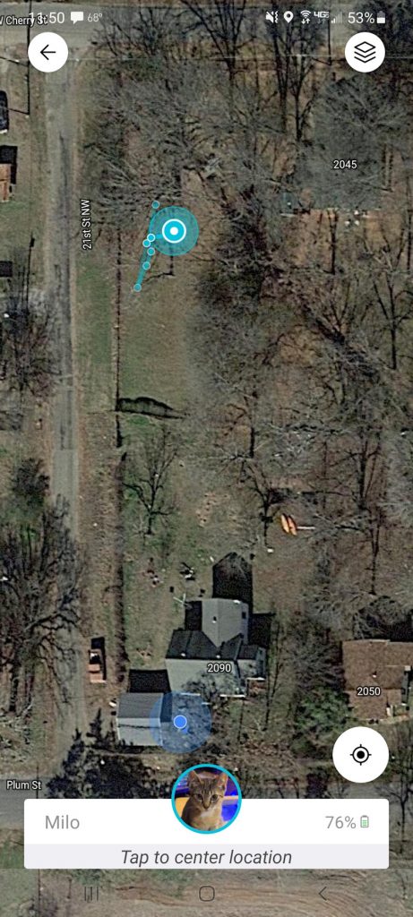 Jiobit tracking in Google Maps
