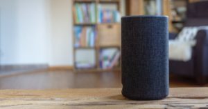 smart speaker in living room