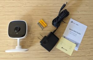 Tapo C110 and the items included in the box