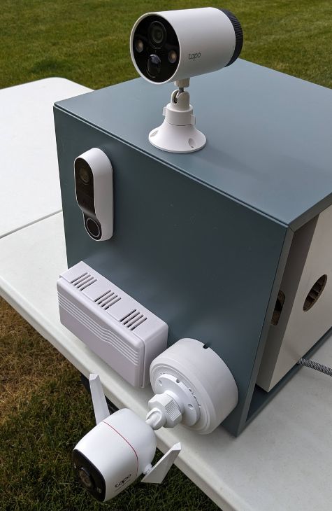 TP-Link cameras during outdoor testing