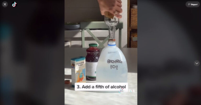 BORG is made with water, alcohol, and flavorings.