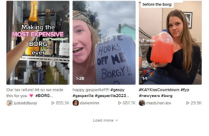 TikToks about BORG drinking have millions of views.